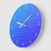 Prachtige Blended Blue met witte cijfers Grote Klok (Hoek)