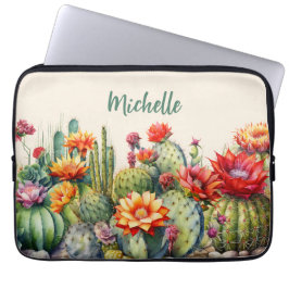 Prachtige bloeiende cactussen laptop sleeve