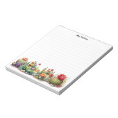 Prachtige bloeiende cactussen notitieblok (Linkerzijde)