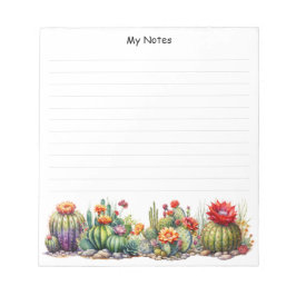 Prachtige bloeiende cactussen notitieblok