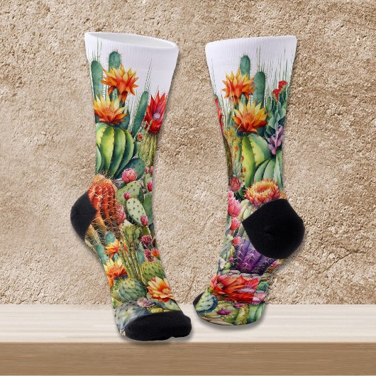 Prachtige bloeiende cactussen sokken