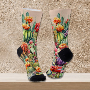 Prachtige bloeiende cactussen sokken