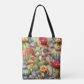 Prachtige bloeiende cactussen tote bag (Achterkant)