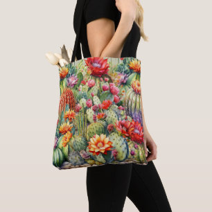 Prachtige bloeiende cactussen tote bag