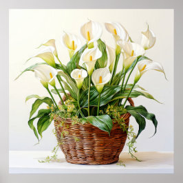 Prachtige bloeiende Calla Lily bloemen Poster