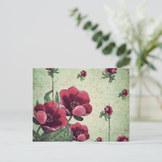 Prachtige bloem briefkaart (Staand voorkant)