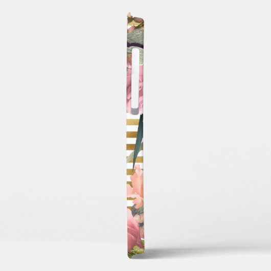 Prachtige bloem Monogram Girly Case-Mate iPhone Case (Achterkant / Links)