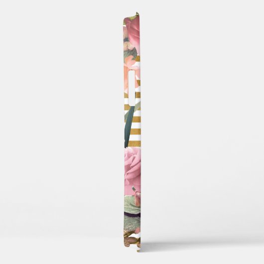 Prachtige bloem Monogram Girly Case-Mate iPhone Case (Achterkant / Rechts)