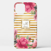 Prachtige bloem Monogram Girly