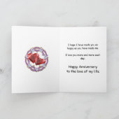 Prachtige bloemen 5e trouwdag voor partner kaart (Binnen)