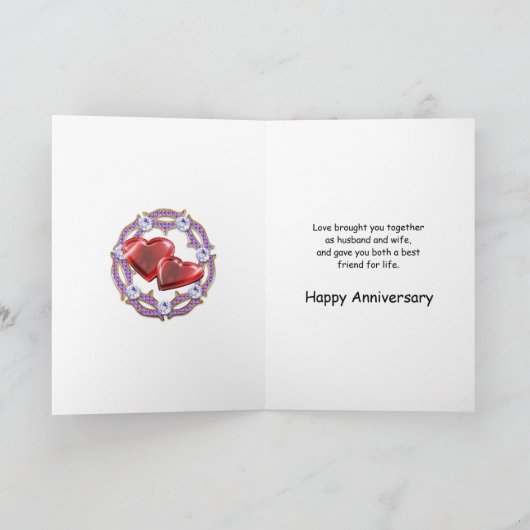 Prachtige bloemen 65ste verjaardag voor een koppel kaart (Binnen)