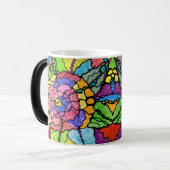 Prachtige bloemen Abstracte moderne kunst Magische Mok (Voorkant links)