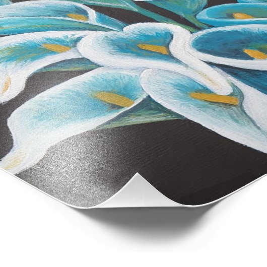 Prachtige bloemen Acrylverfafdruk Foto Afdruk (Hoek)