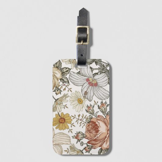 Prachtige bloemen bagagelabel (Voorkant (verticaal))