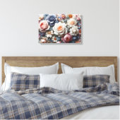 Prachtige bloemen canvas afdruk (Insitu (Slaapkamer))