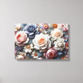 Prachtige bloemen canvas afdruk