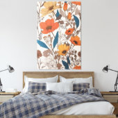 Prachtige bloemen design kunst canvas afdruk (Insitu (Slaapkamer))