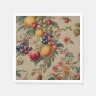 Prachtige bloemen en vruchten.  Franse stijl Servet