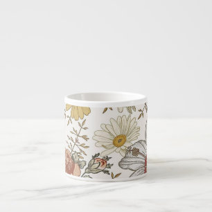 Prachtige bloemen espresso kop
