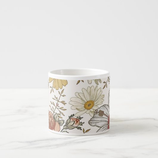 Prachtige bloemen espresso kop (Voorkant)