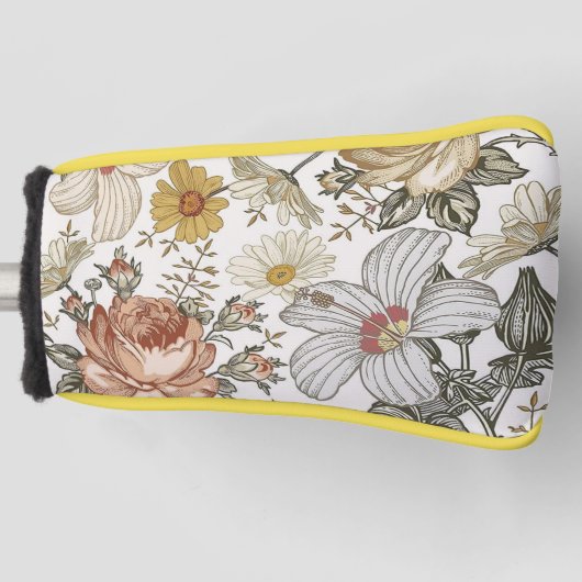 Prachtige bloemen golfheadcover (Voorkant)