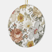 Prachtige bloemen keramisch ornament (Links)