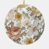 Prachtige bloemen keramisch ornament (Achterkant)