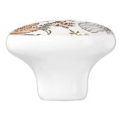 Prachtige bloemen keramische knop (Zijkant)