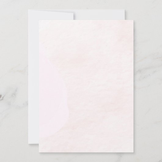 Prachtige bloemen op Bleek roze bruiloft Save The Date (Achterkant)