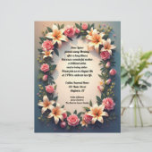 Prachtige bloemen op gradiënt achtergrond Memorial Briefhoofd (Staand voorkant)