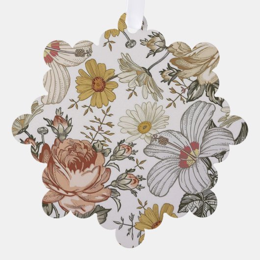 Prachtige bloemen ornament kaart (Voorkant)