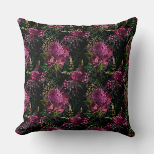 Prachtige bloemen/streep omkeerbaar print kussen