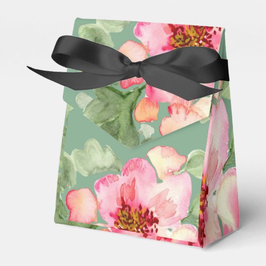 Prachtige Bloemen Tuinfeest Bruidsdouche Bedankdoosjes (Voorkant Zijde)