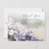 Prachtige bloemenbegrafenis bedankje Kaart (Voorkant)