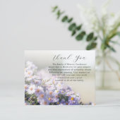 Prachtige bloemenbegrafenis bedankje Kaart (Staand voorkant)