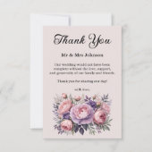 Prachtige bloemenbruiloft dank je wel kaart (Voorkant)