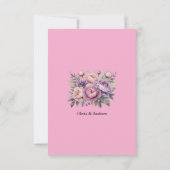 Prachtige bloemenbruiloft dank je wel kaart (Achterkant)