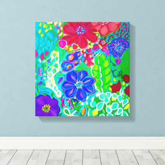 Prachtige bloemencanvas kunst canvas afdruk (Insitu (Houten vloer))
