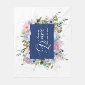 Prachtige bloemengrace fleece deken (Voorkant)