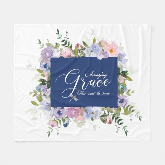Prachtige bloemengrace fleece deken (Voorkant (Horizontaal))