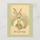 Prachtige Bloemenmeisje  Pasen Feestdagenkaart (Voorkant)