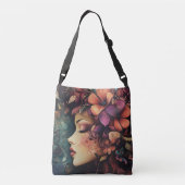 Prachtige bloemenontsnapping crossbody tas (Achterkant)