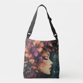 Prachtige bloemenontsnapping crossbody tas