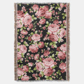 Prachtige bloemenpatroon Rozen met groen gebladert Deken (Voorkant Verticaal)