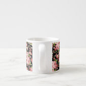 Prachtige bloemenpatroon Rozen met groen gebladert Espresso Kop (Achterkant)