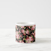 Prachtige bloemenpatroon Rozen met groen gebladert Espresso Kop (Voorkant)