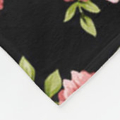 Prachtige bloemenpatroon Rozen met groen gebladert Fleece Deken (Hoek)
