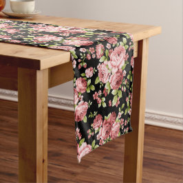 Prachtige bloemenpatroon Rozen met groen gebladert Lange Tafelloper