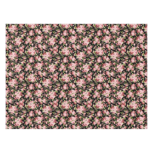 Prachtige bloemenpatroon Rozen met groen gebladert Tafelkleed (Voorkant (Horizontaal))