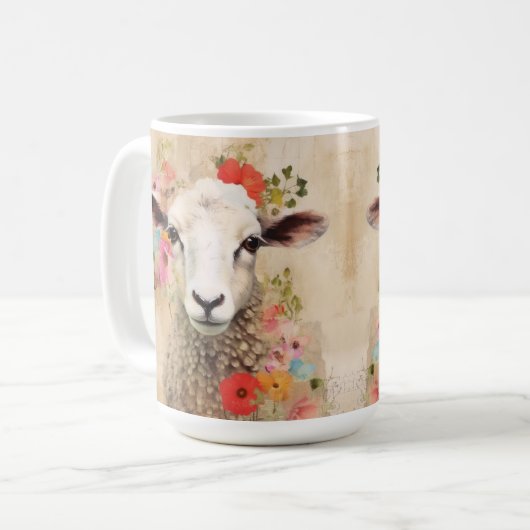 Prachtige bloemenschapen koffiemok (Voorkant links)